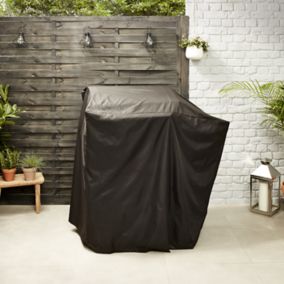 GoodHome 3 Burner Black Polyester (PES) Rectangular Barbecue cover 112cm(L) 59cm(W)
