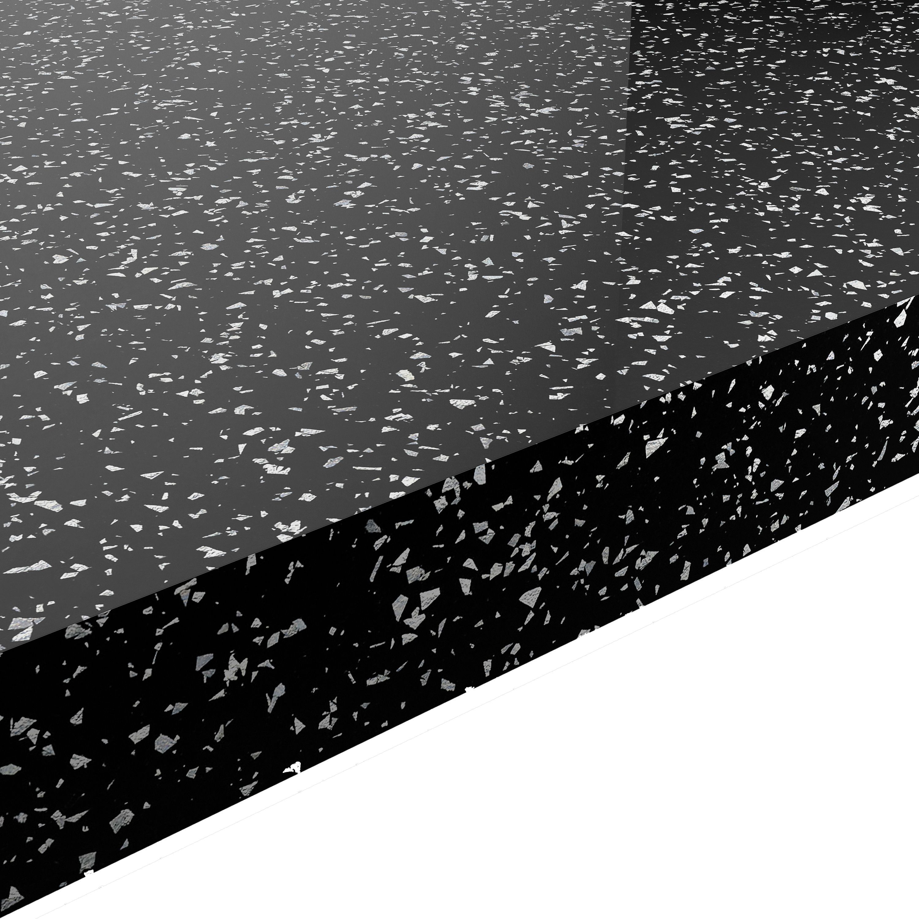 GoodHome 38mm Berberis Gloss Black Star Effect Laminate & Particle ...