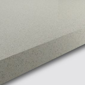 GoodHome 38mm Berberis Gloss White Glitter effect Chipboard & laminate Square edge Kitchen Worktop, (L)3000mm
