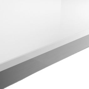 GoodHome 38mm Berberis Gloss White Laminate & particle board Square edge Kitchen Worktop, (L)3000mm