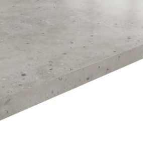 GoodHome 38mm Berberis Matt Grey Granite effect Laminate Square edge Breakfast bar, (L)2000mm