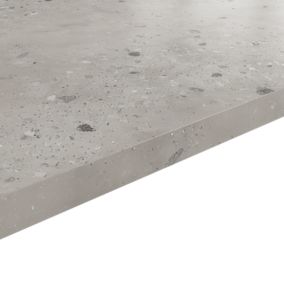 GoodHome 38mm Berberis Matt Grey Granite effect Laminate Square edge Worktop, (L)3000mm