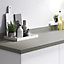 GoodHome 38mm Berberis Super matt Titan grey Laminate & particle board Square edge Kitchen Worktop, (L)3000mm