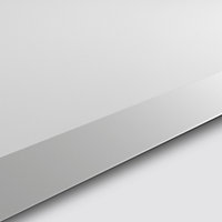 GoodHome 38mm Berberis Super matt White Chipboard & laminate Square edge Kitchen Worktop, (L)3000mm