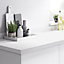 GoodHome 38mm Berberis Super matt White Chipboard & laminate Square edge Kitchen Worktop, (L)3000mm