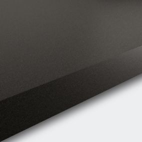 GoodHome 38mm Berberis Super matt Zinc Anthracite Chipboard & laminate Square edge Kitchen Worktop, (L)3000mm