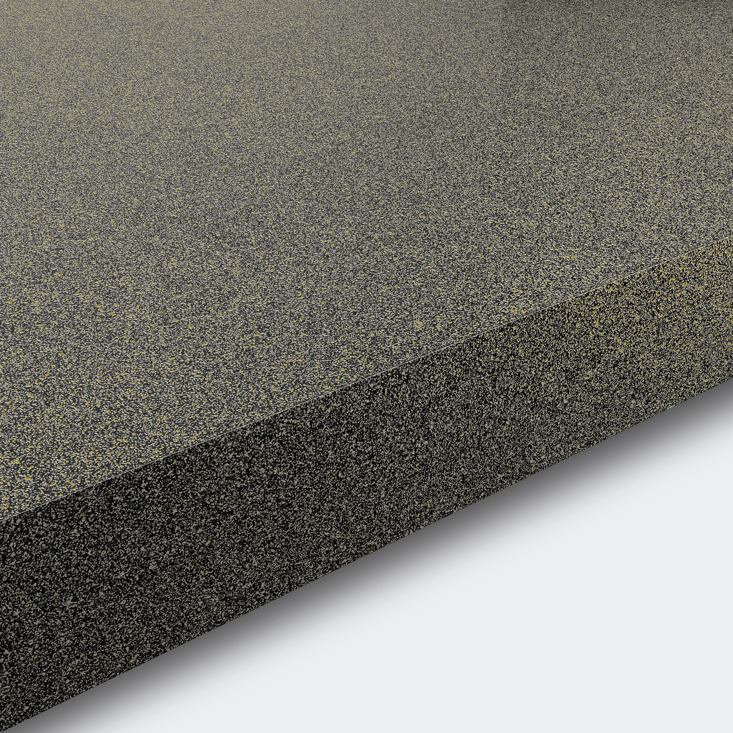 GoodHome 38mm Gloss Grey Glitter effect Chipboard & laminate Square edge Kitchen Worktop, (L)3000mm