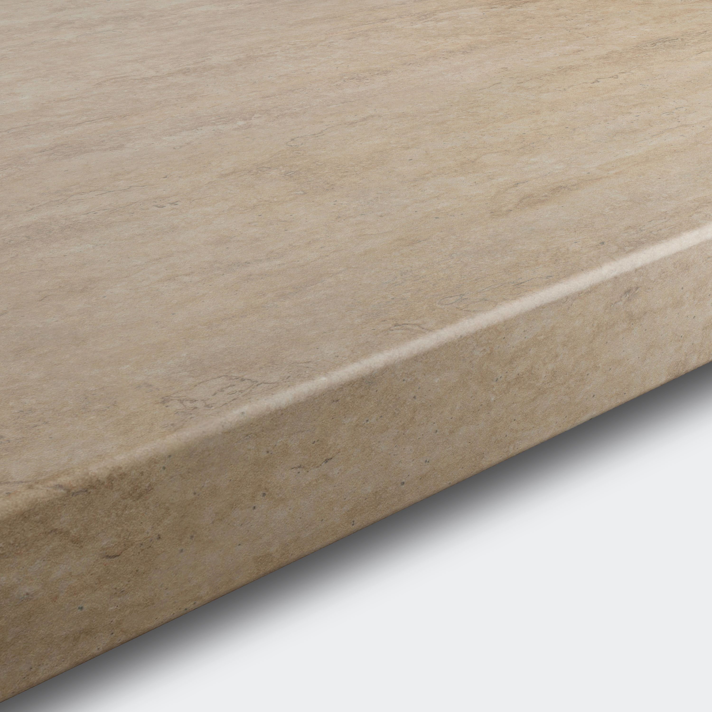 GoodHome 38mm Kabsa Matt Travertine effect Laminate & particle board Post-formed Kitchen Worktop, (L)3000mm