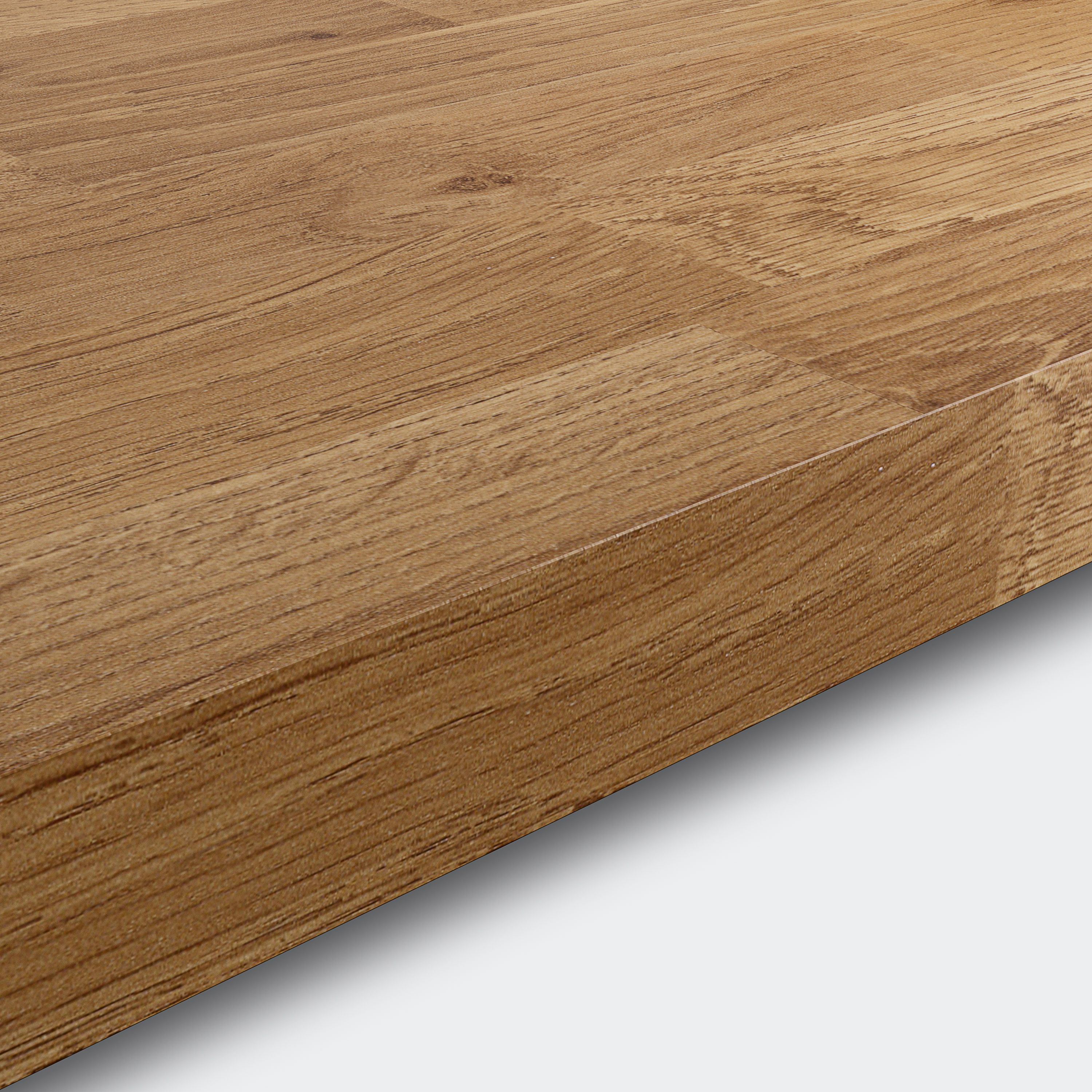 GoodHome 38mm Kala Matt Honey Wood Effect Chipboard & Laminate Square ...