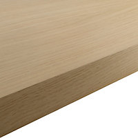 GoodHome 38mm Kala Matt Light wood effect Chipboard & laminate Square edge Kitchen Worktop, (L)3000mm