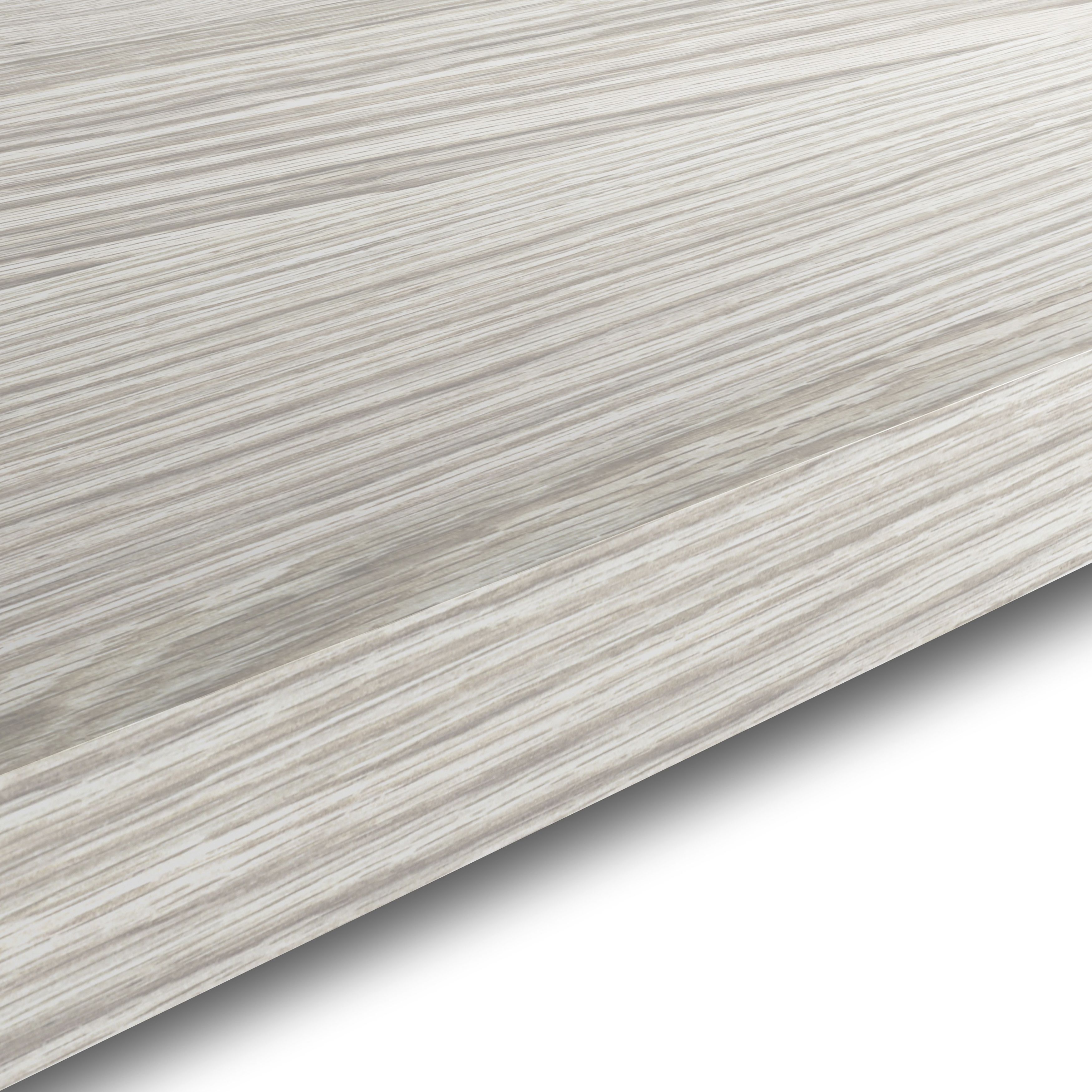 GoodHome 38mm Kala Matt White Oak effect Laminate & particle board Square edge Kitchen Worktop, (L)3000mm