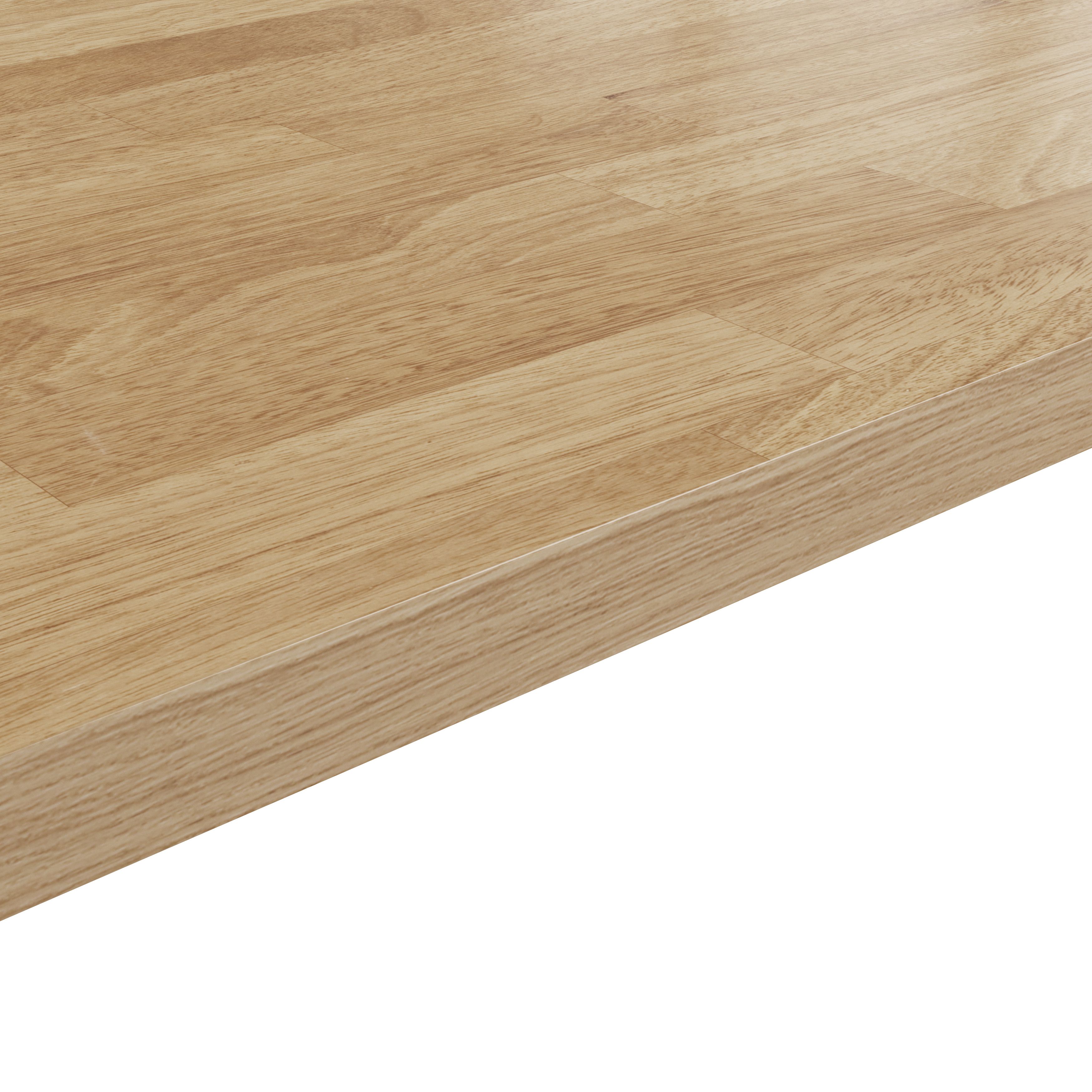 GoodHome 38mm Orin Satin Light oak Veneered Chamfered Kitchen Breakfast ...