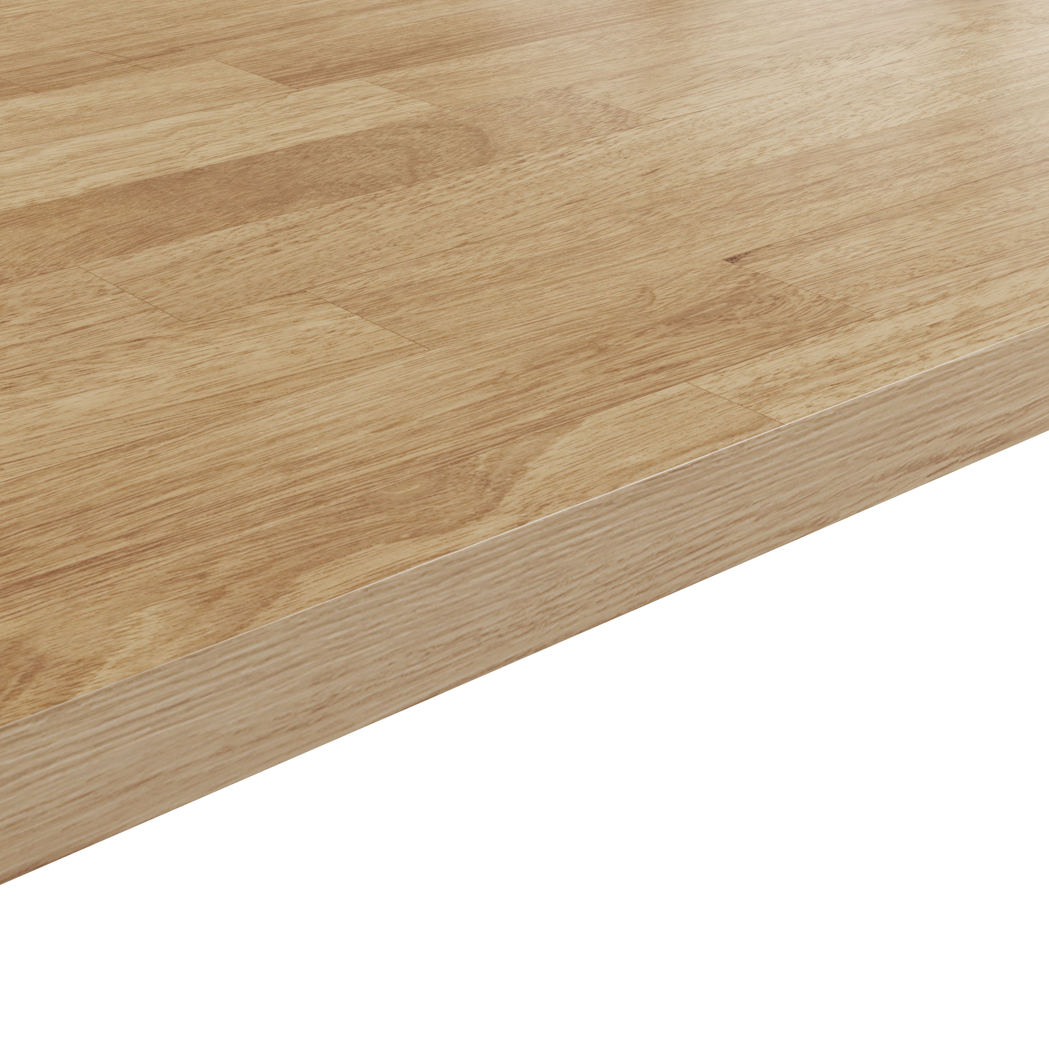 GoodHome 38mm Orin Satin Light oak Veneered Chamfered Kitchen Worktop, (L)3000mm