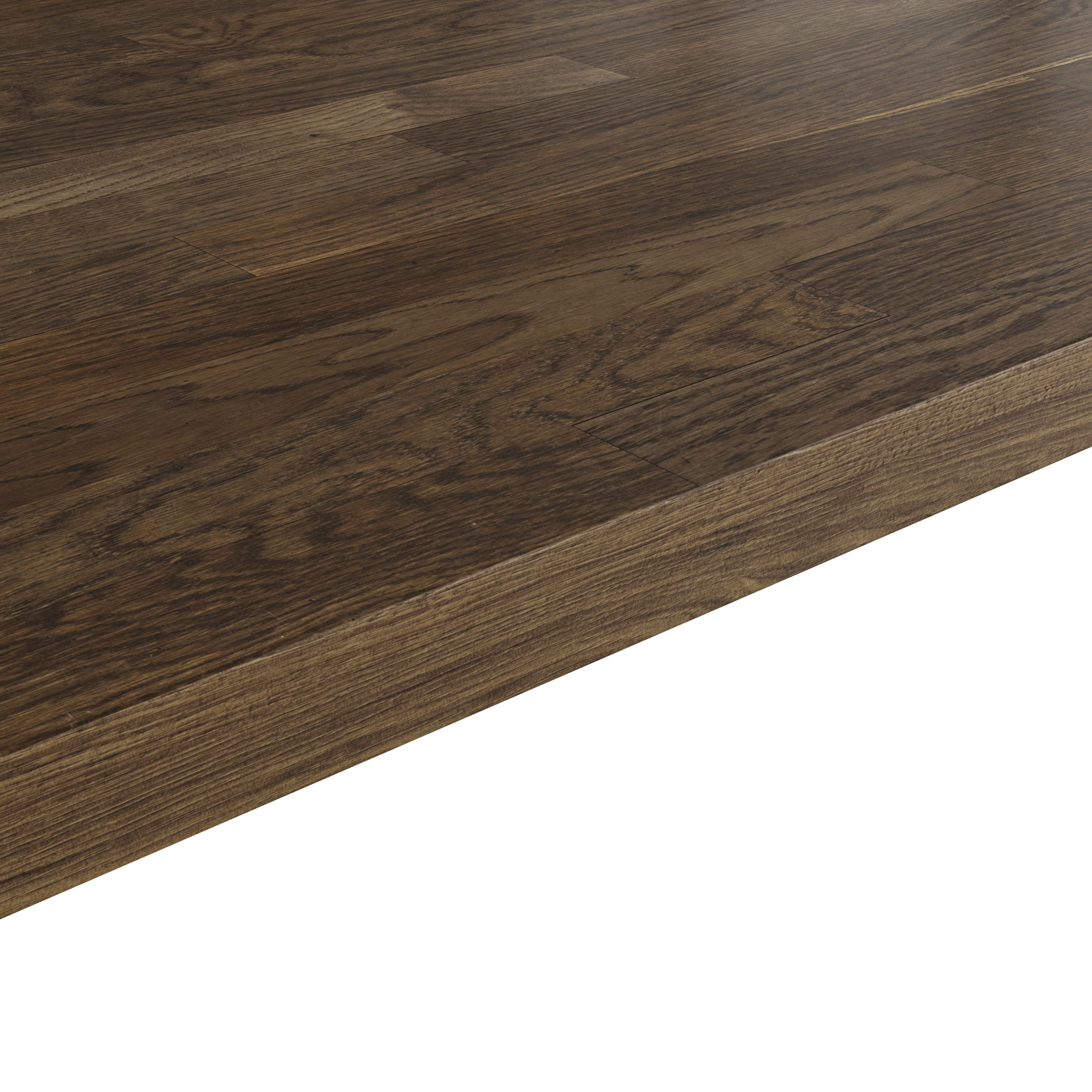 GoodHome 38mm Orin Satin Onyx oak Veneered Chamfered Kitchen Worktop, (L)3000mm