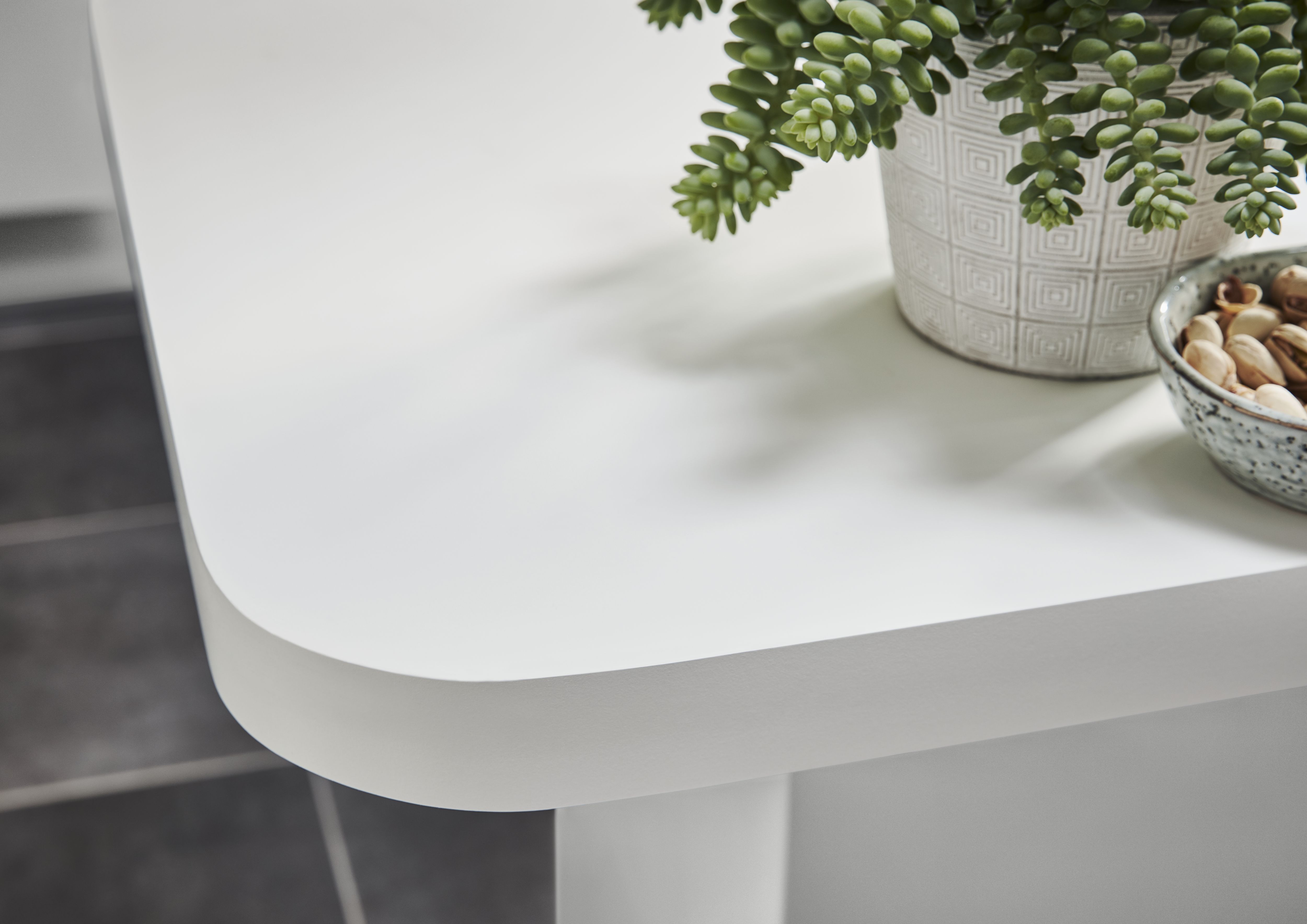 GoodHome 38mm Super matt White Chipboard & laminate Square edge Kitchen Worktop, (L)3000mm