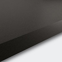 GoodHome 38mm Super matt Zinc Anthracite Chipboard & laminate Square edge Kitchen Worktop, (L)3000mm