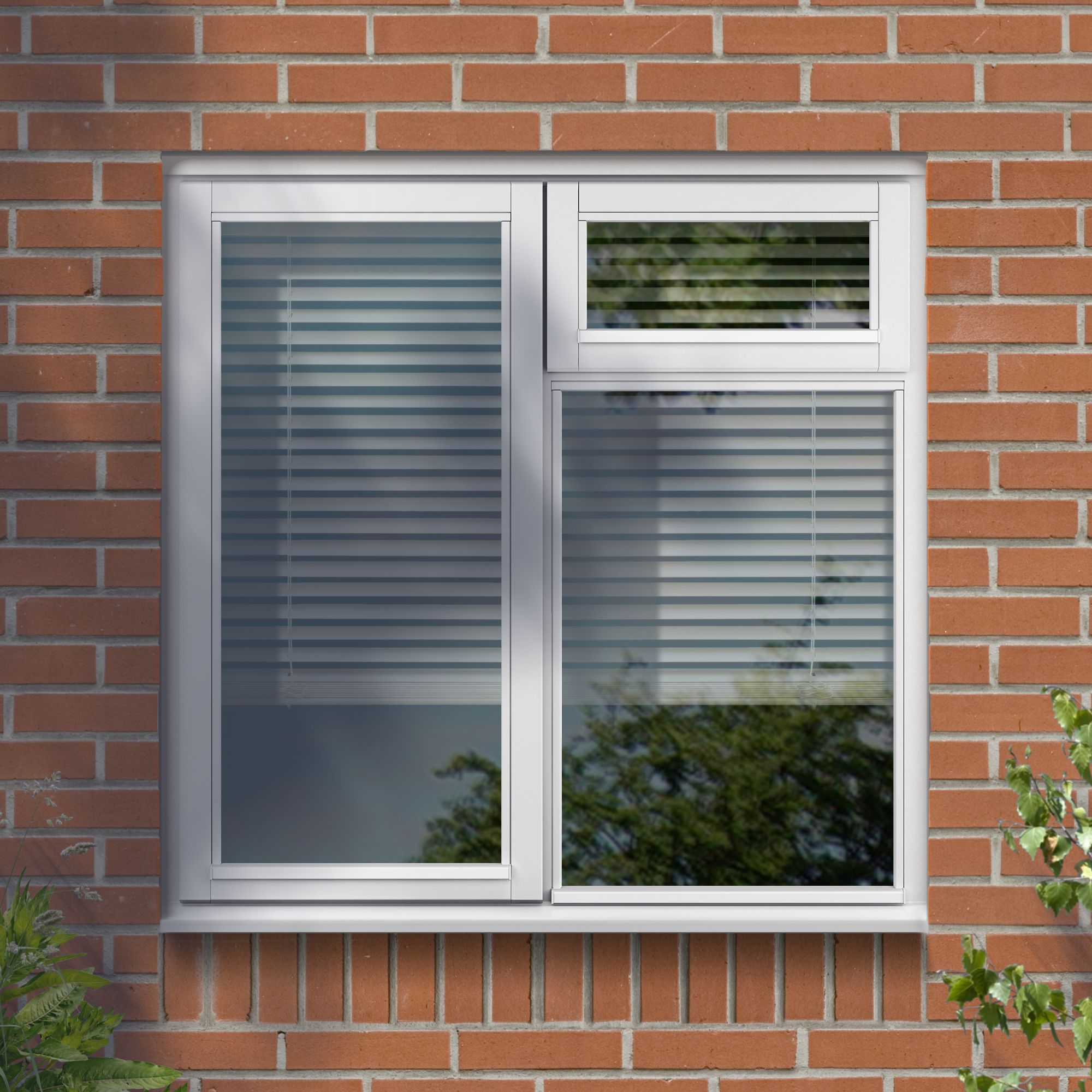 GoodHome 3P Clear Glazed White Left-handed Top hung Window, (H)895mm (W)1195mm