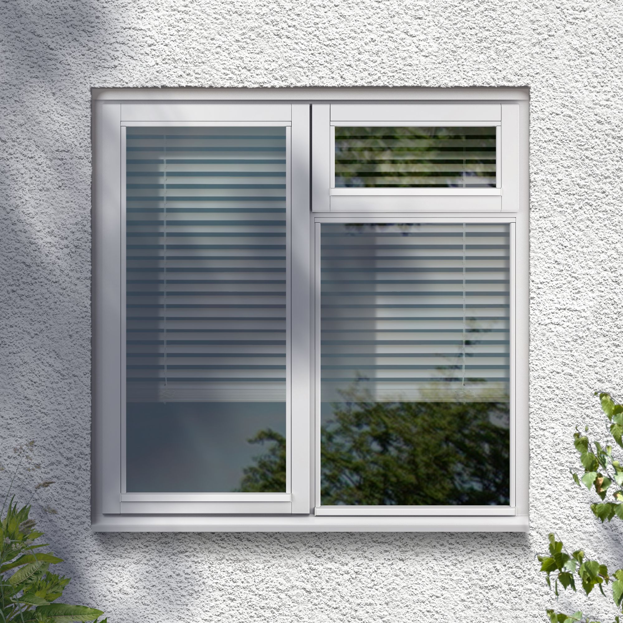 GoodHome 3P Clear Glazed White Left-handed Top hung Window, (H)895mm (W)1195mm