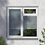 GoodHome 3P Clear Glazed White Left-handed Top hung Window, (H)895mm (W)910mm