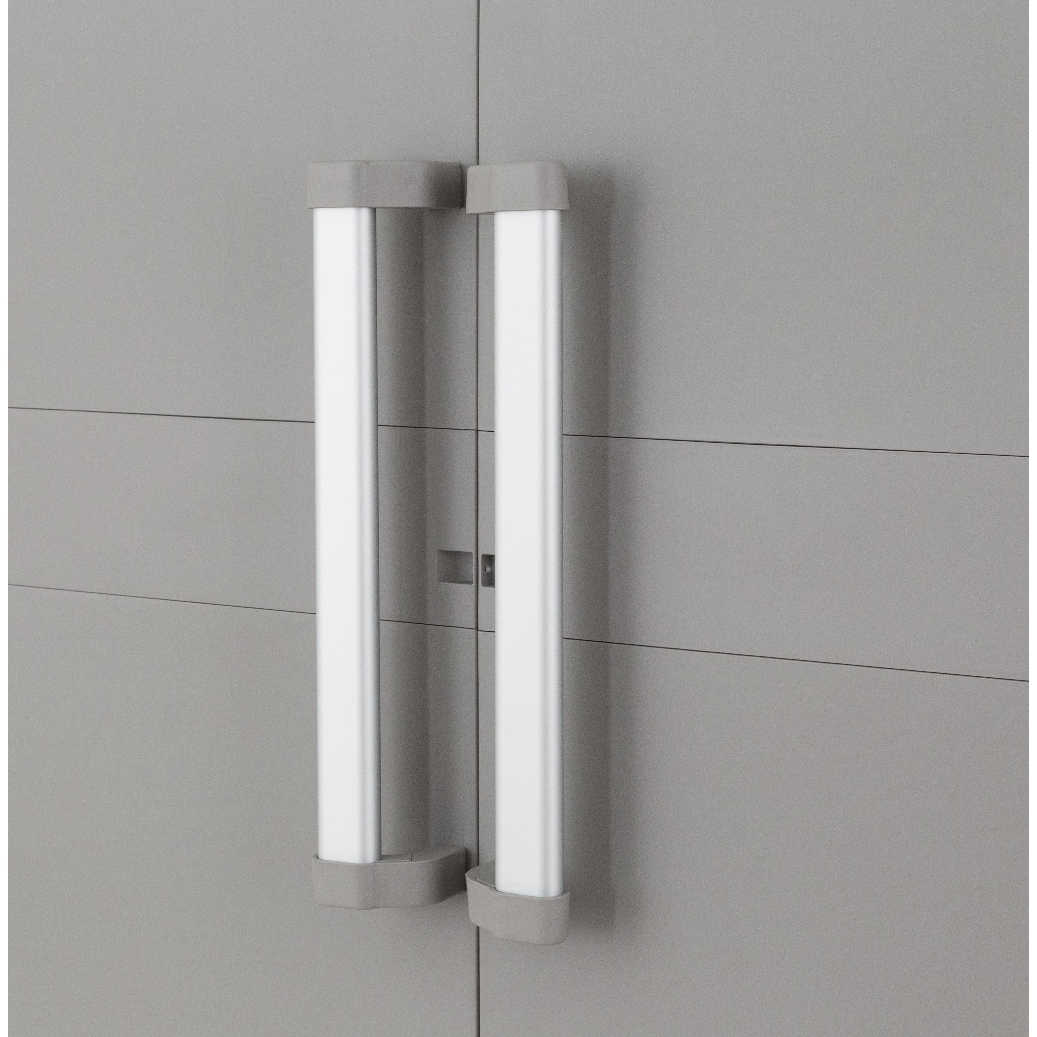 GoodHome 4 shelf Grey Plastic XL Utility Tall storage cabinet (H)182cm x (W)78cm x (D)49cm