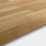 GoodHome 40mm Hinita Natural Solid oak Square edge Kitchen Worktop, (L)3000mm