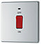 GoodHome 45A Chrome Rocker Flat Control switch with LED indicator
