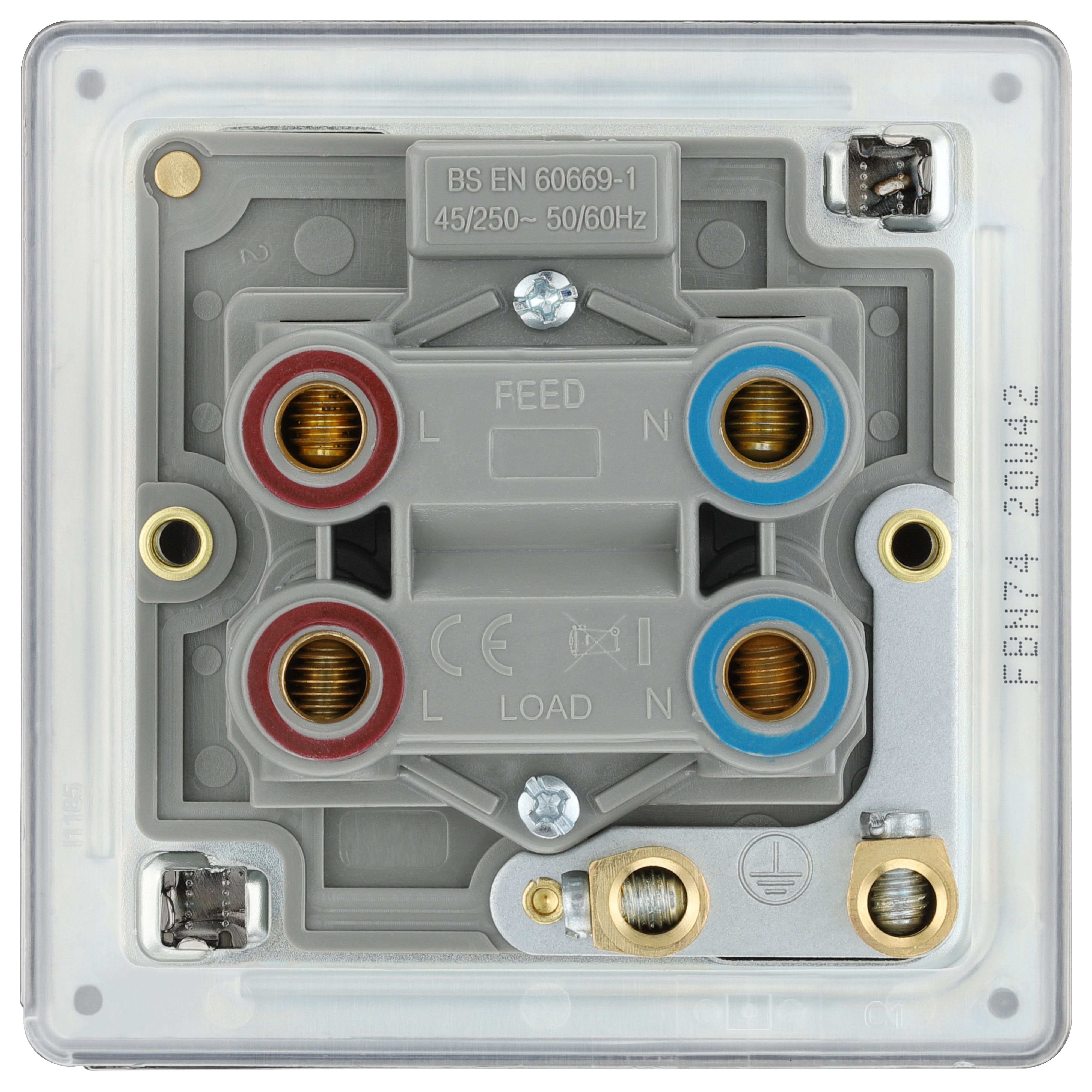 GoodHome 45A Rocker Flat Control switch with LED indicator Black - 4
