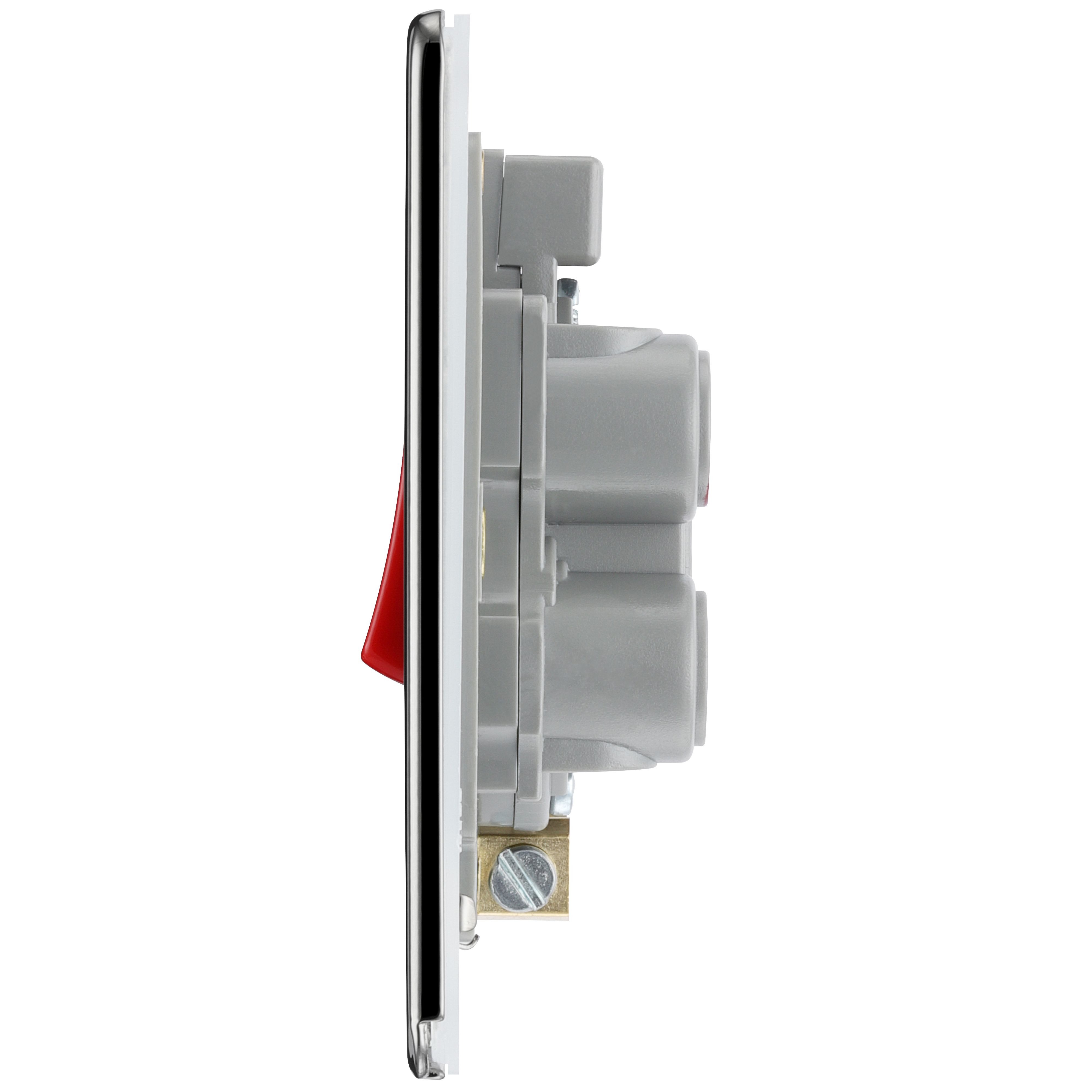 GoodHome 45A Rocker Flat Control switch with LED indicator Black - 5