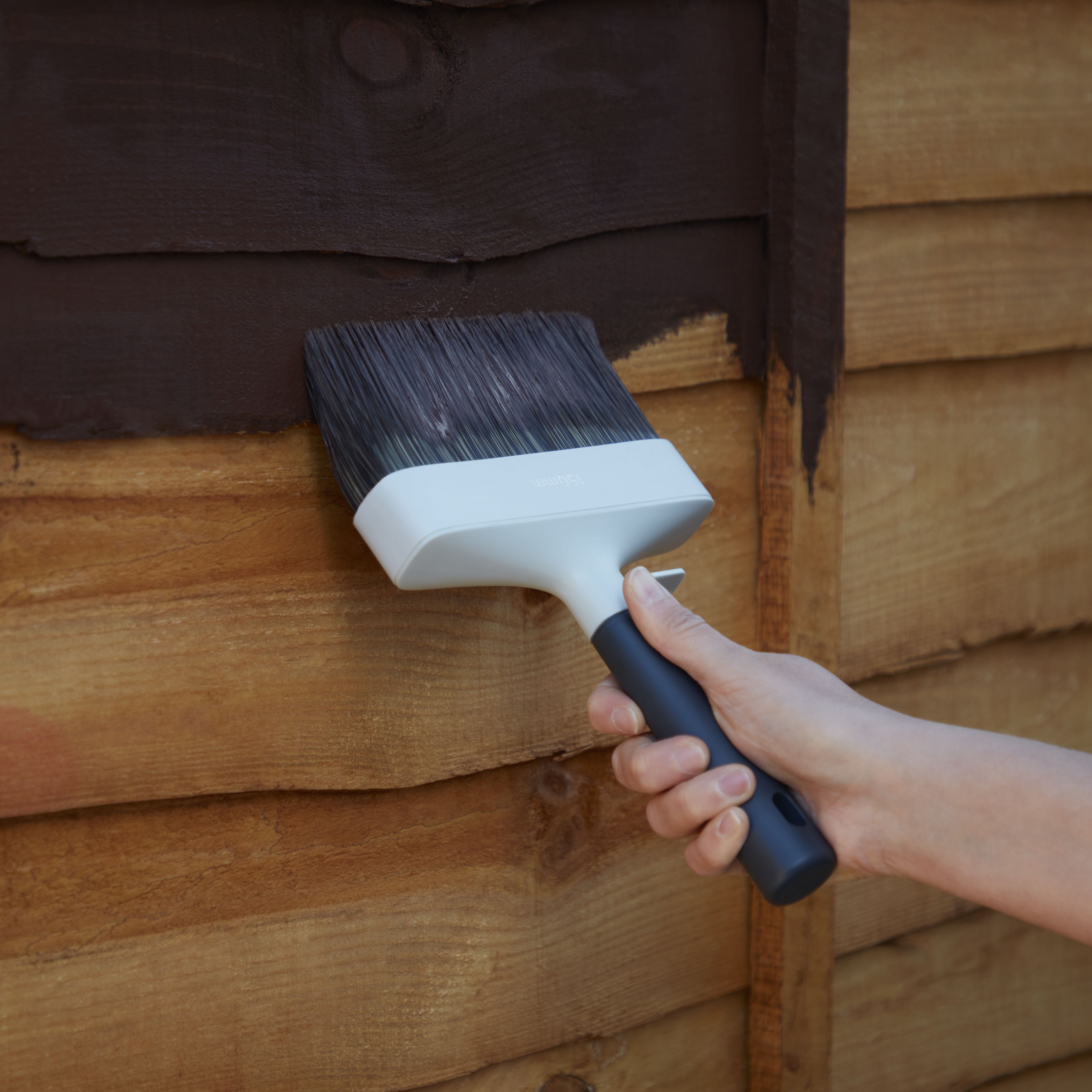 GoodHome 6" Exterior Shed, fence, decking & masonry Block paint brush