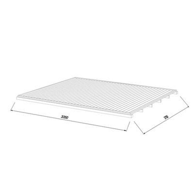 GoodHome 8.9x8.9 Timber Shed base