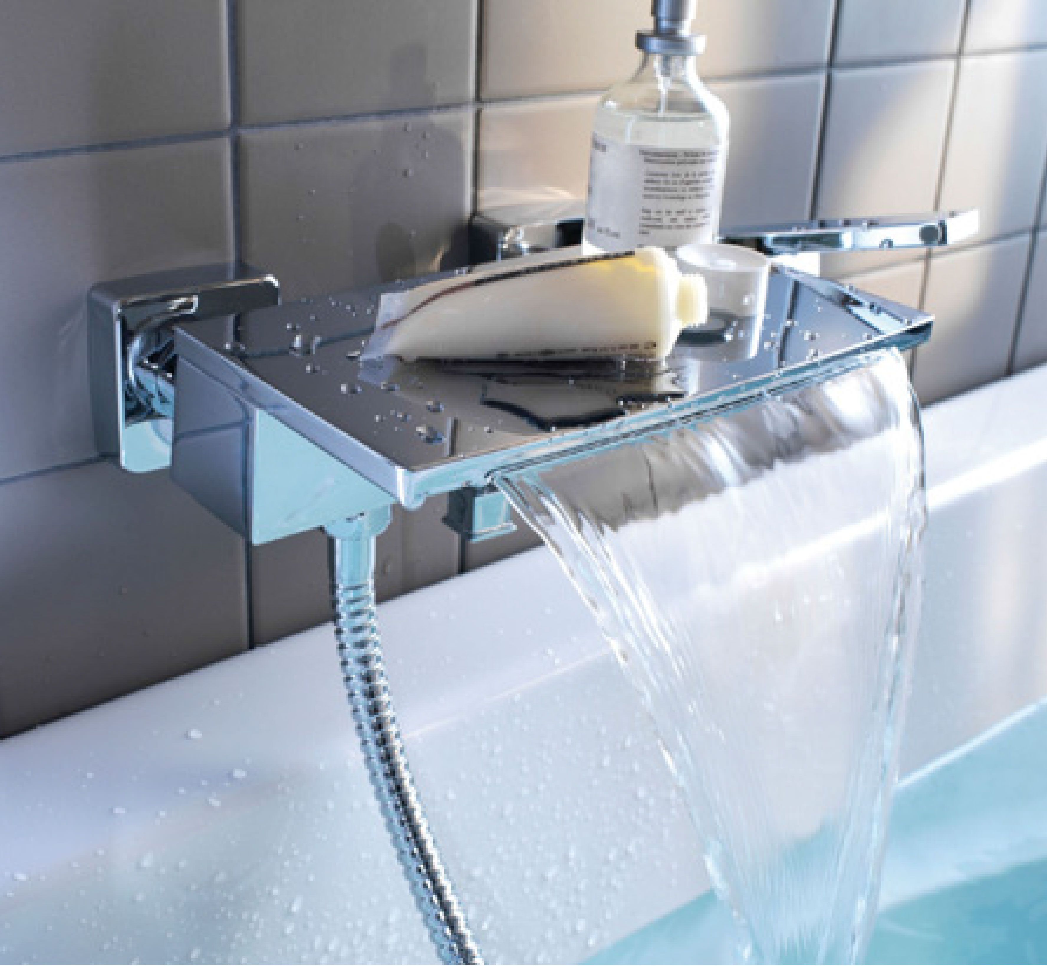 GoodHome Abana Chrome effect Wall-mounted 2 Tap-hole Shower mixer Tap