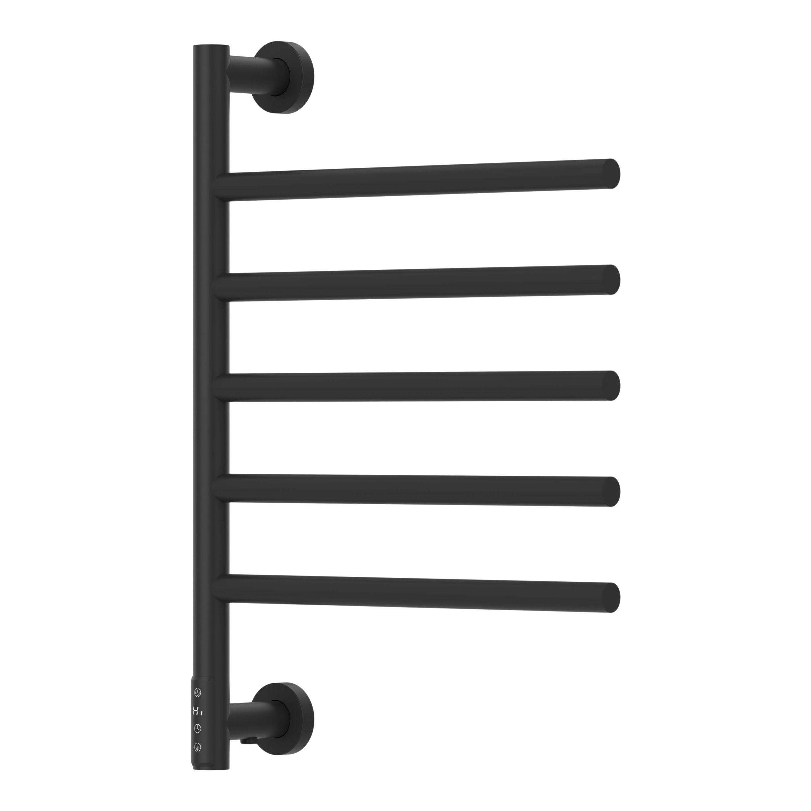 GoodHome Abelia Black Electric Flat Towel warmer (W)466mm x (H)622mm