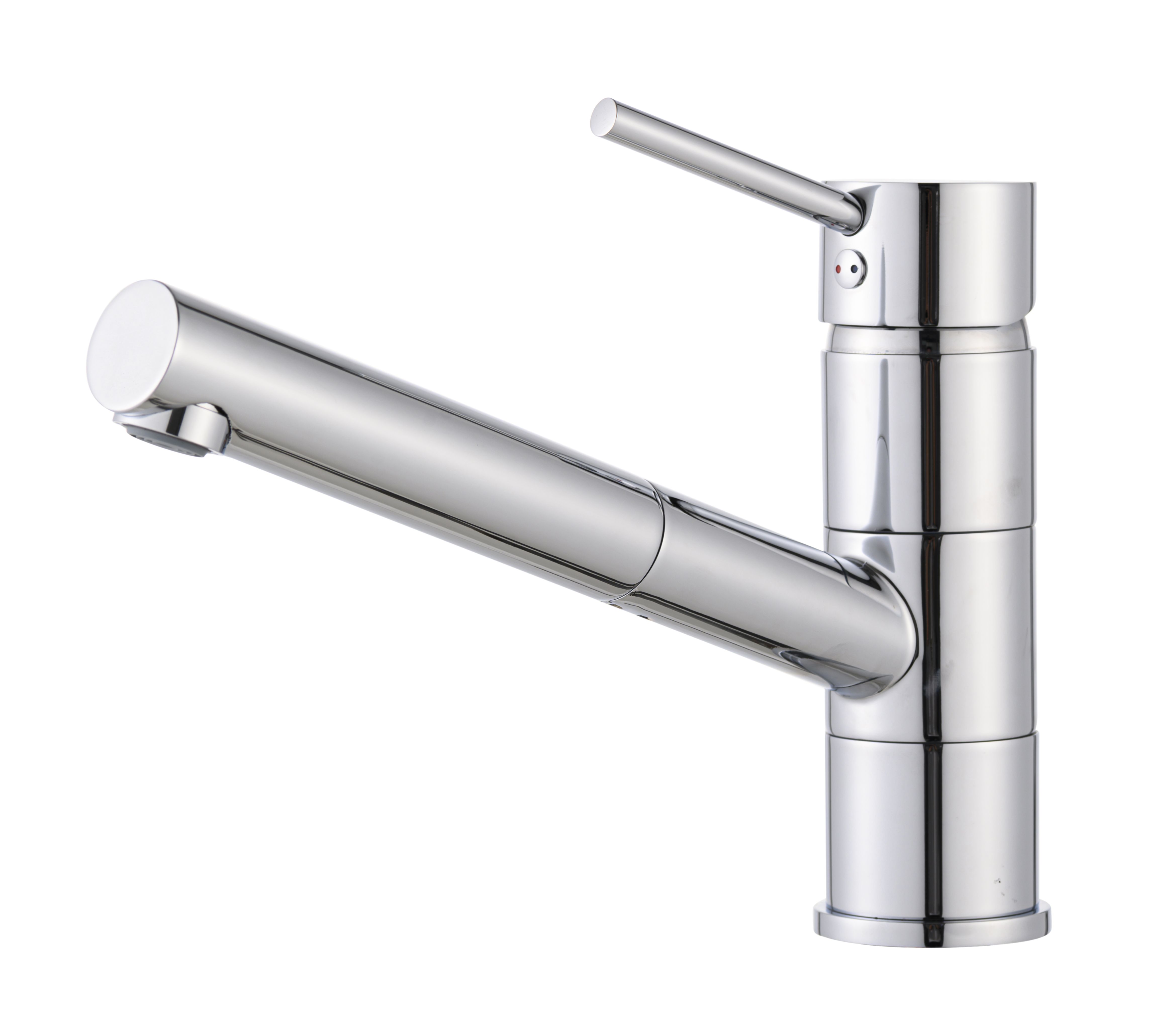 GoodHome Abruzzo Chrome effect Kitchen Pull-out Tap