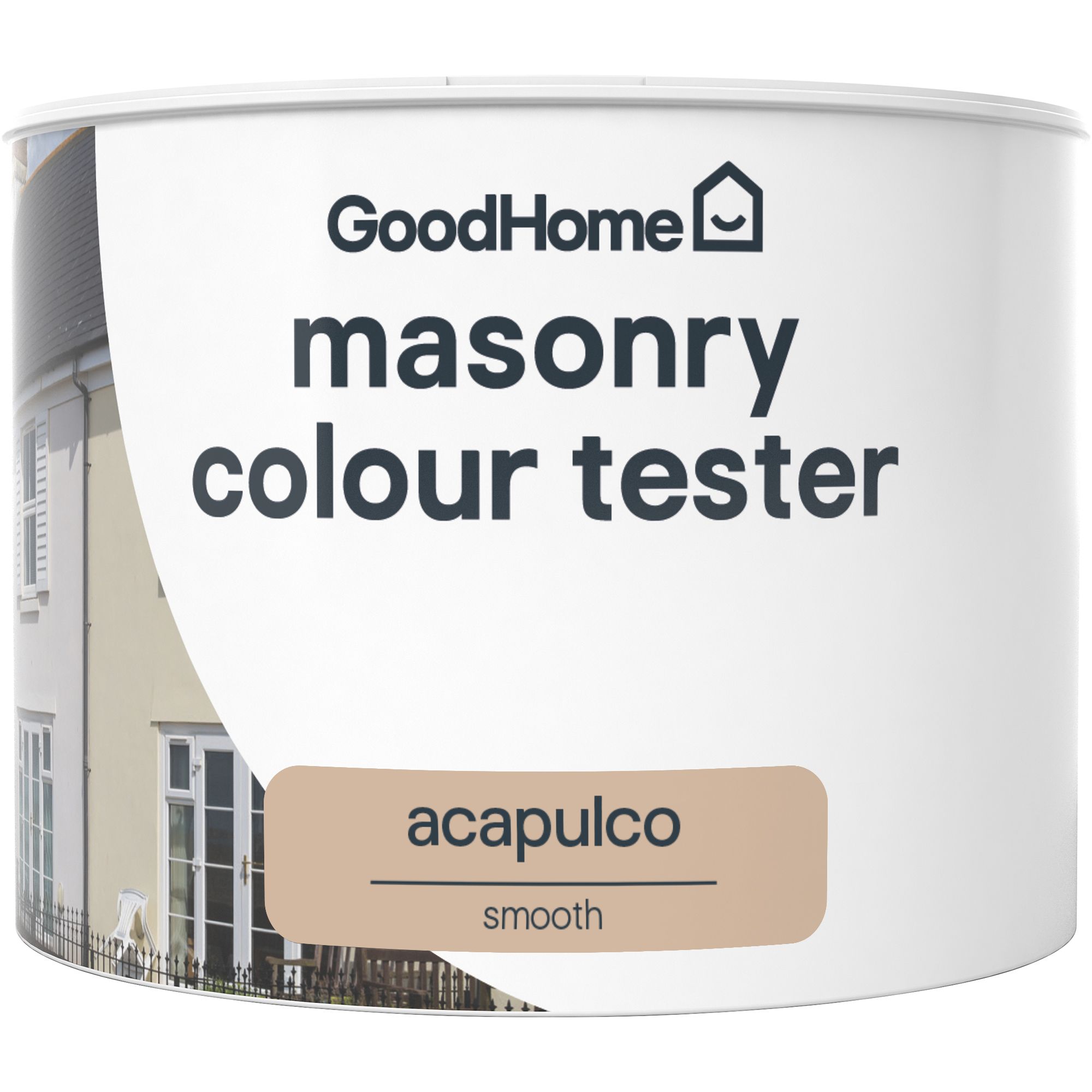 GoodHome Acapulco Smooth Matt Masonry paint, 350ml Tester pot