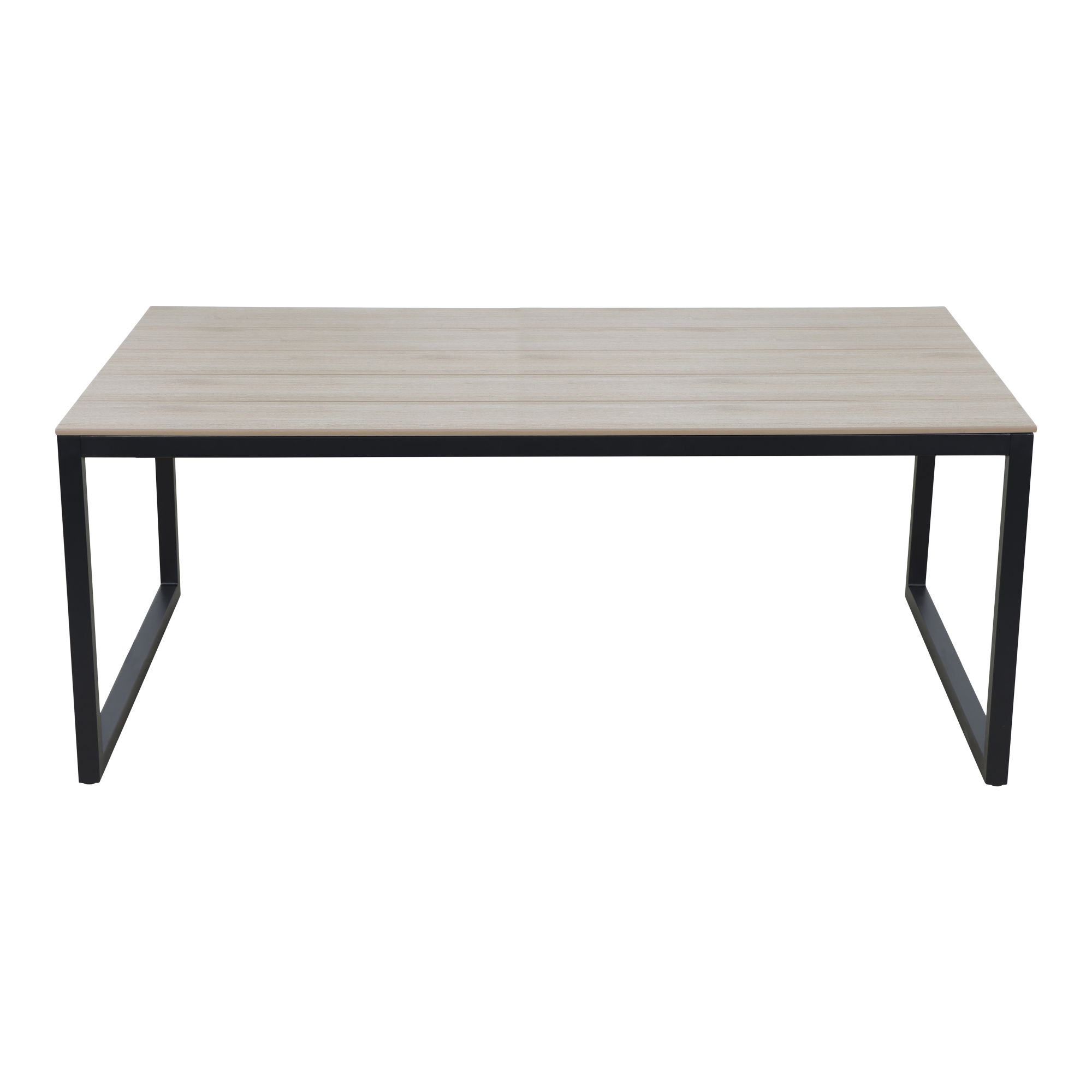 GoodHome Aconite Black Metal 8 Seater Corner Dining set