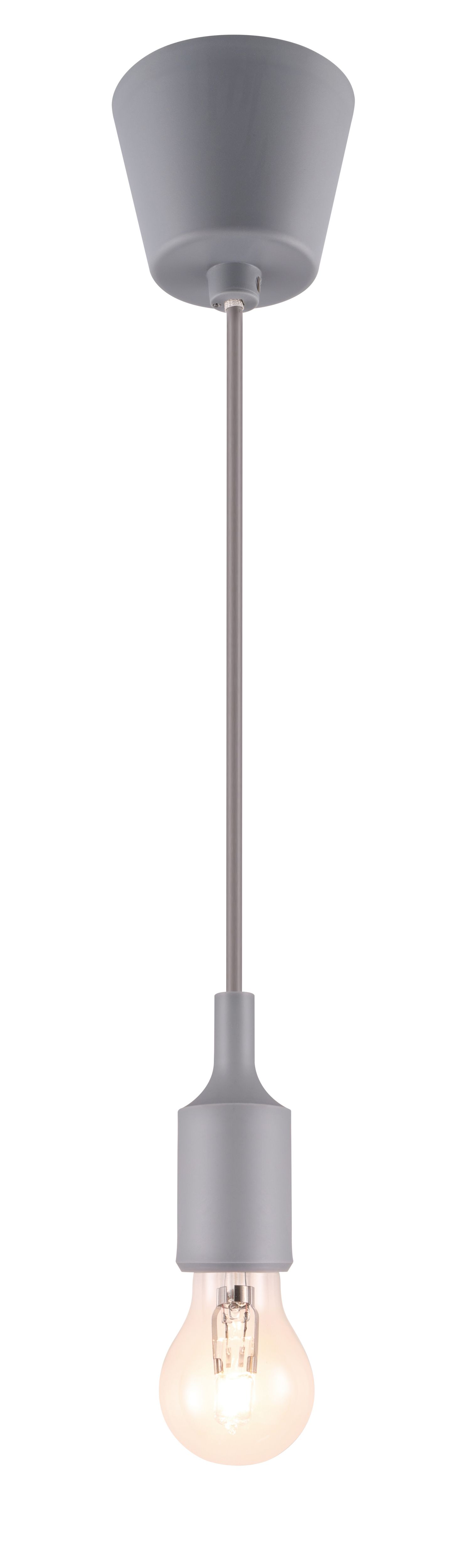 GoodHome Adjalin Grey Pendant ceiling light, (Dia)90mm