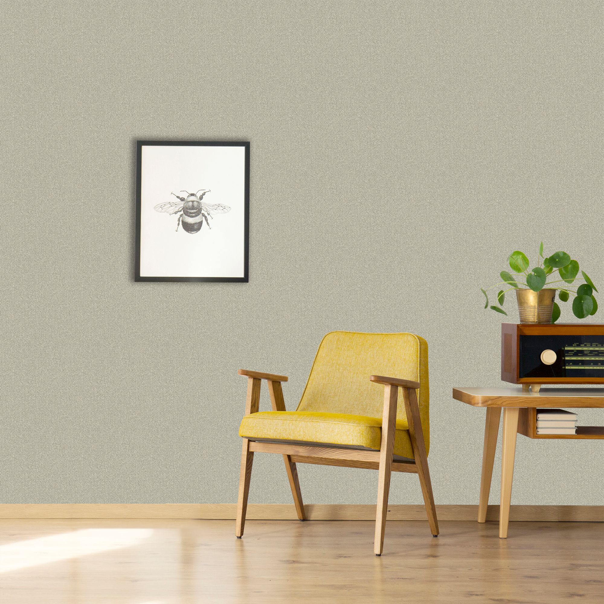 GoodHome Adlet Sage Woven effect Embossed Wallpaper