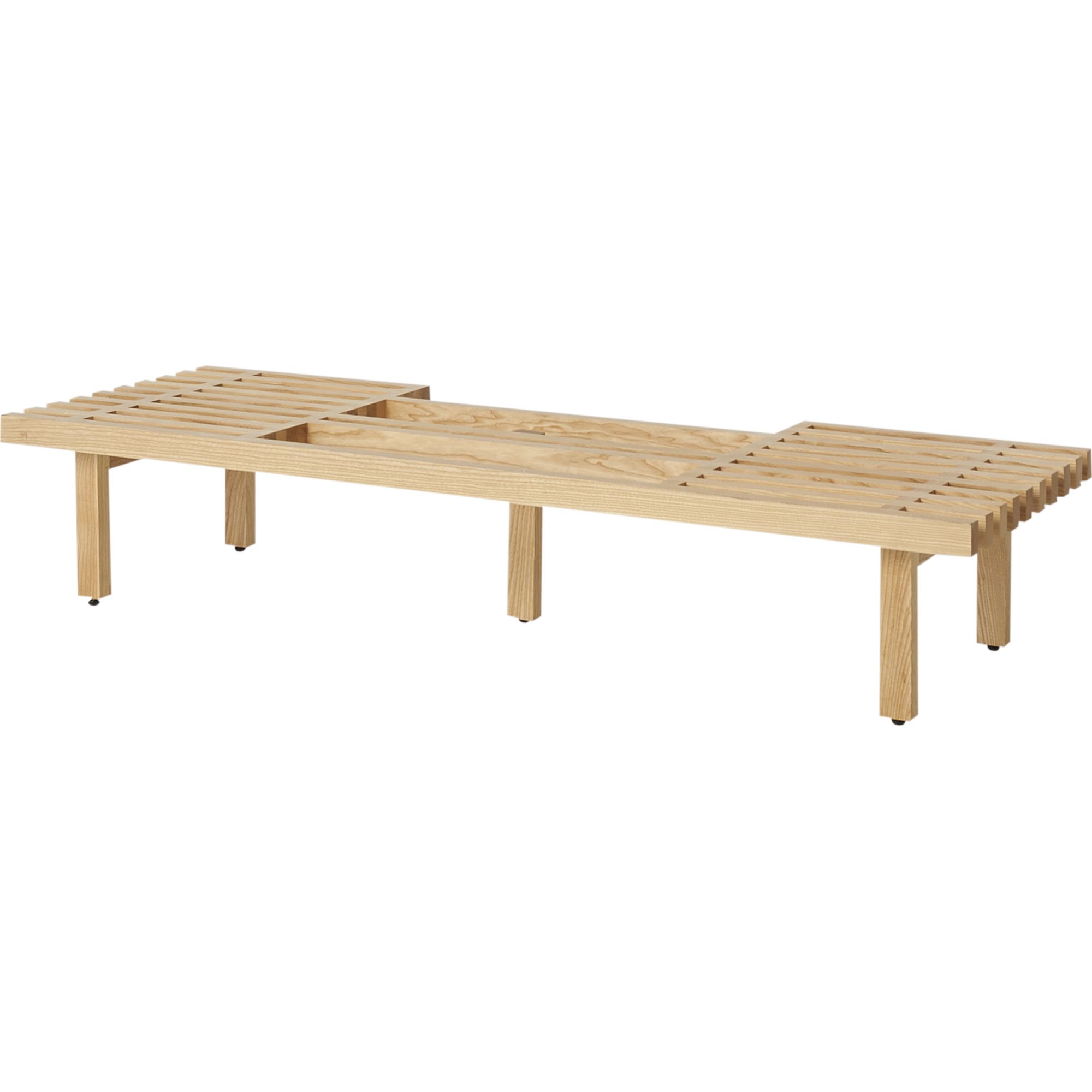 GoodHome Adriska Natural Bench, (H)260mm (W)1200mm (D)450mm