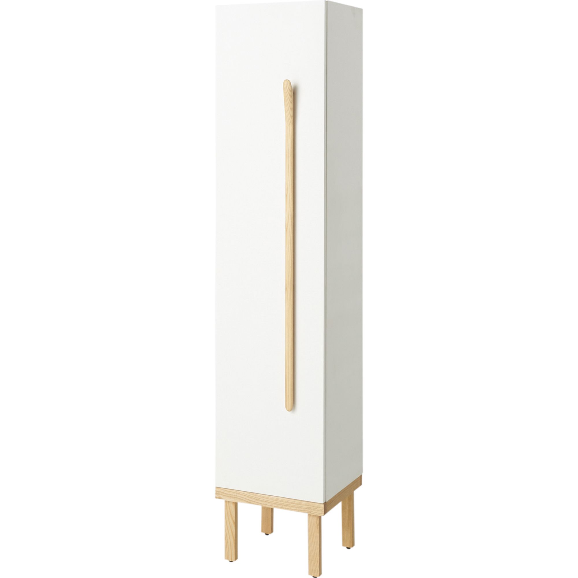 GoodHome Adriska White Single Wall-mounted Bathroom Cabinet (H)190cm (W)40cm