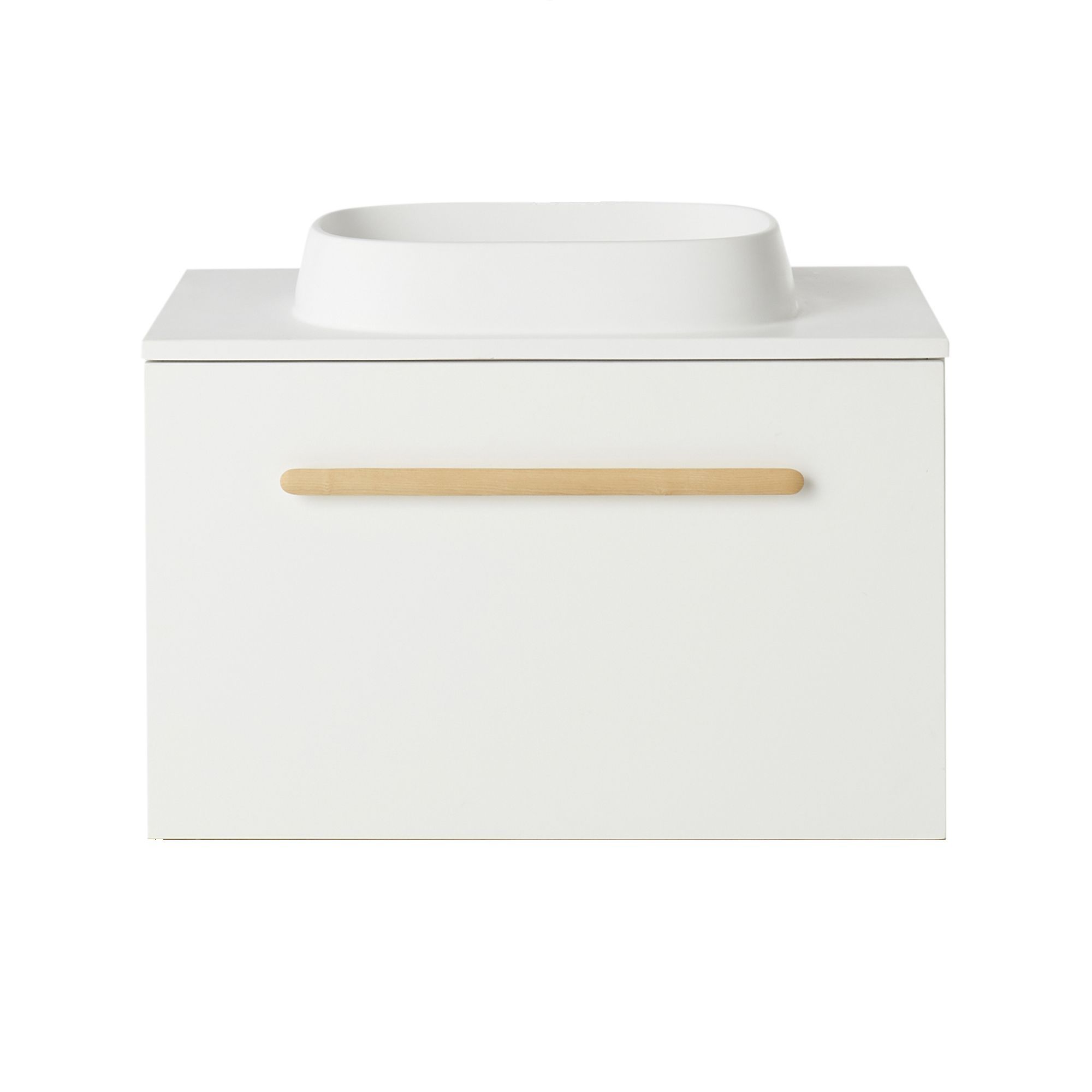 GoodHome Adriska White Vanity unit & basin set (W)800mm DIY at B&Q