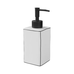 GoodHome Aetna White & black Freestanding Soap dispenser