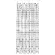 GoodHome Aetna White & black Grid Shower curtain (L)1800mm