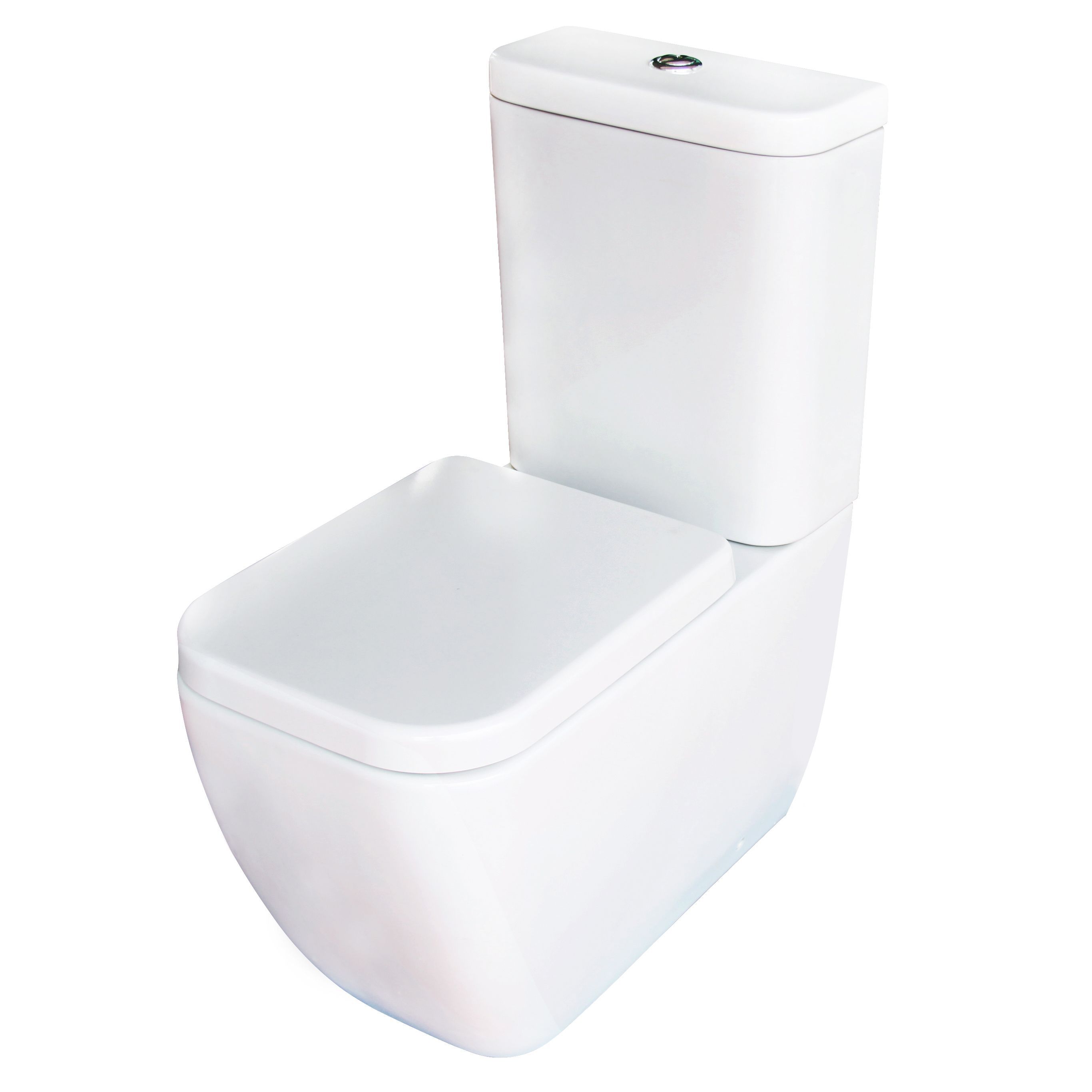 GoodHome Affini White Close-coupled Wall & floor mounted Toilet & full pedestal basin (W)370mm (H)850mm - 4