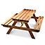 GoodHome Agad Wooden Picnic bench
