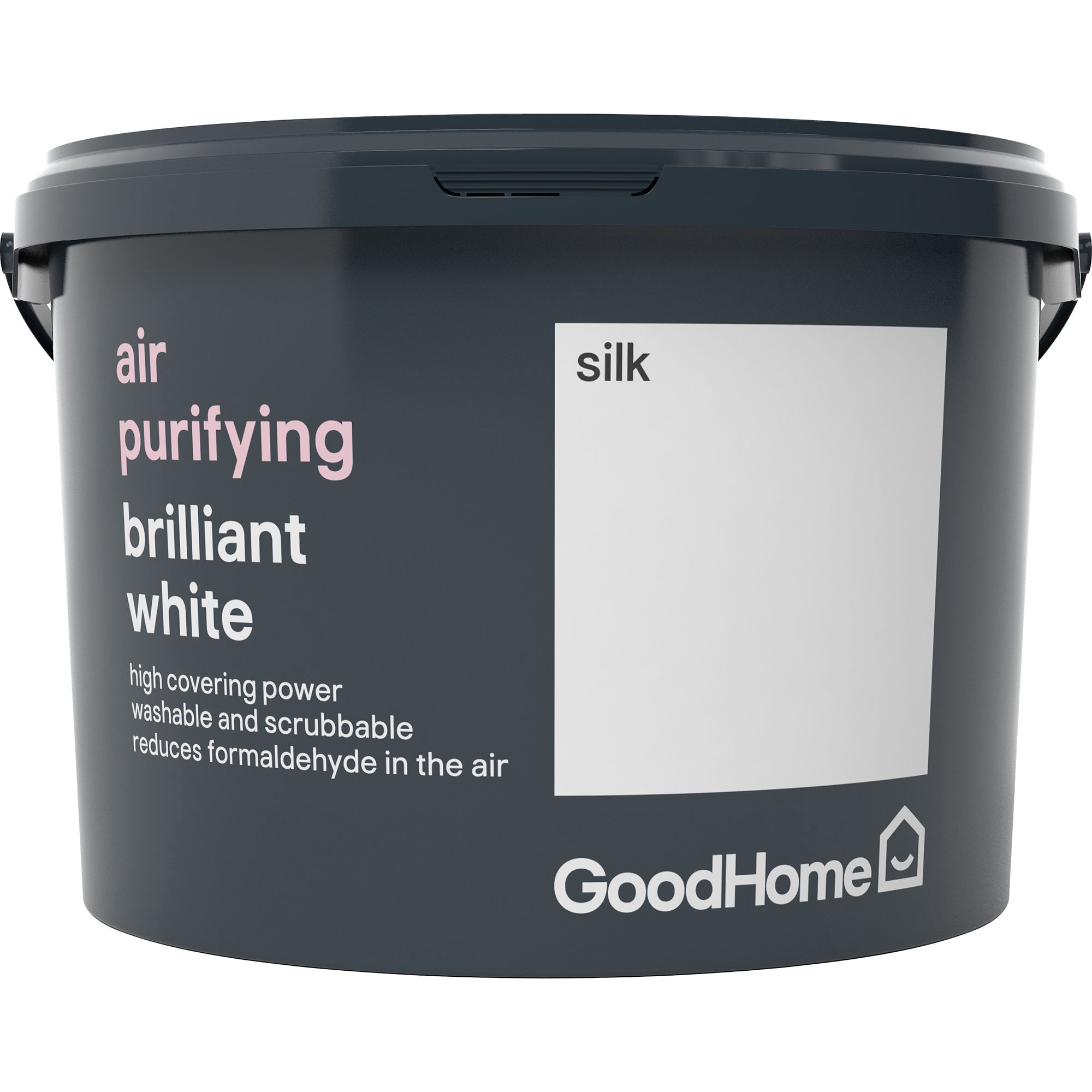 GoodHome Air purifying Brilliant white Silk Emulsion paint, 2.5L