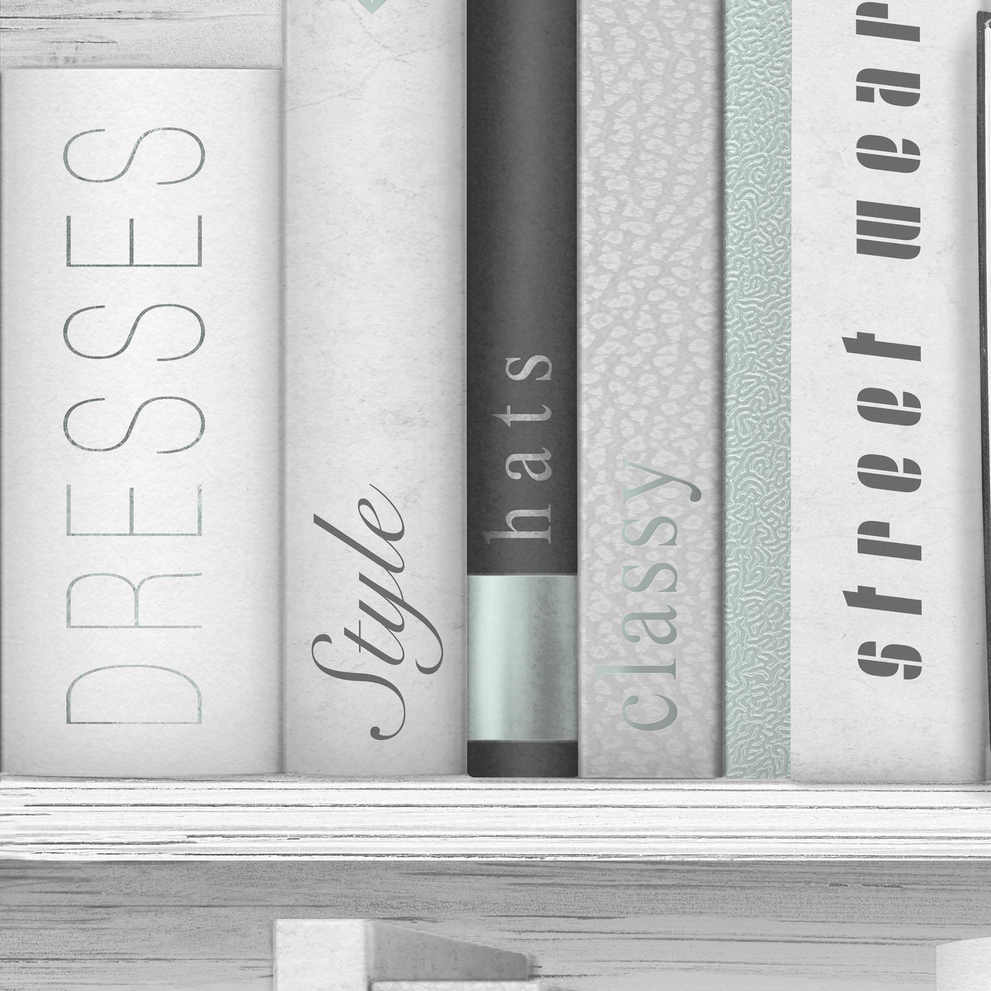 GoodHome Ajacis Green Glitter effect Bookcase Smooth Wallpaper