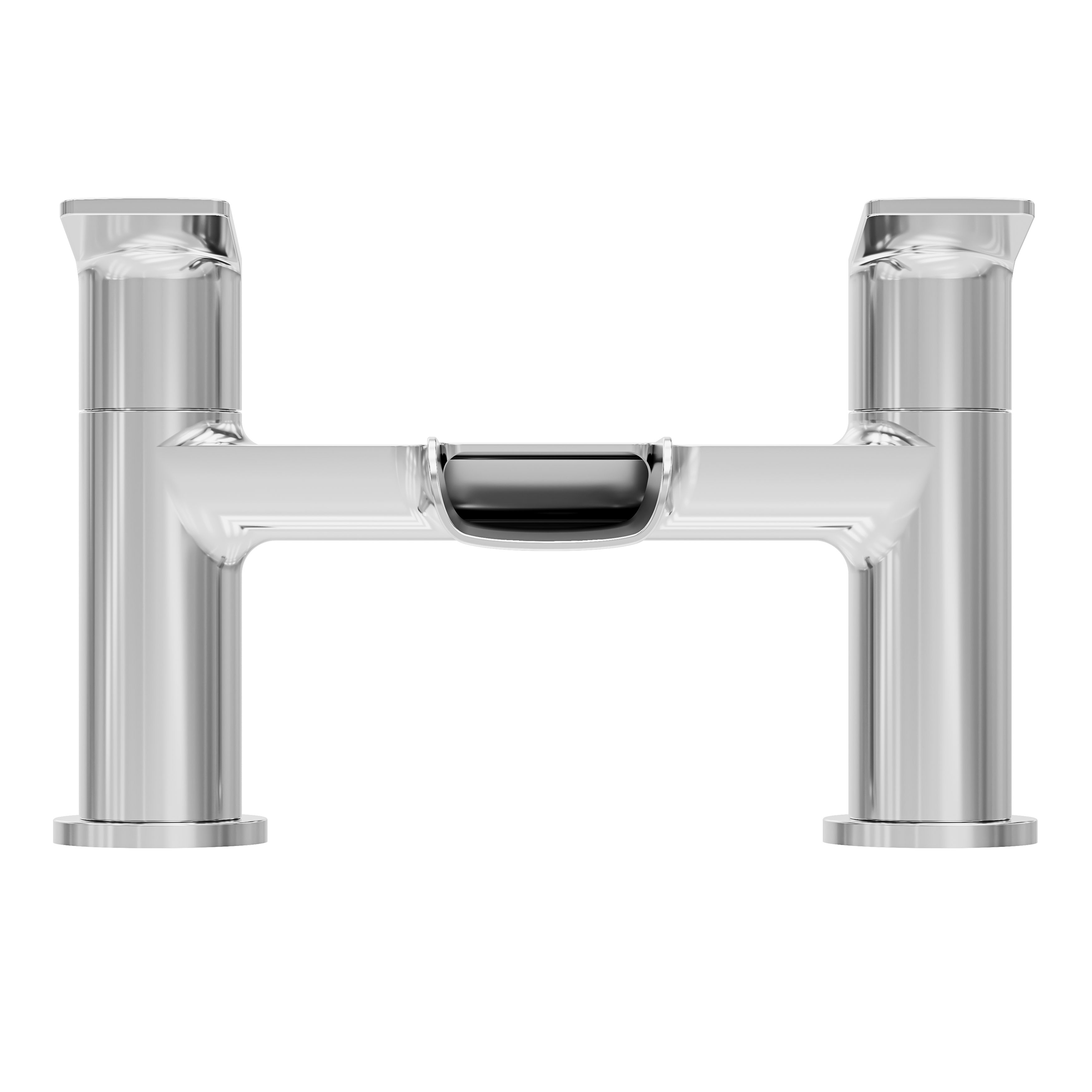 GoodHome Ajeeta Gloss Chrome effect Deck-mounted Manual Single Bath Filler Tap - 3