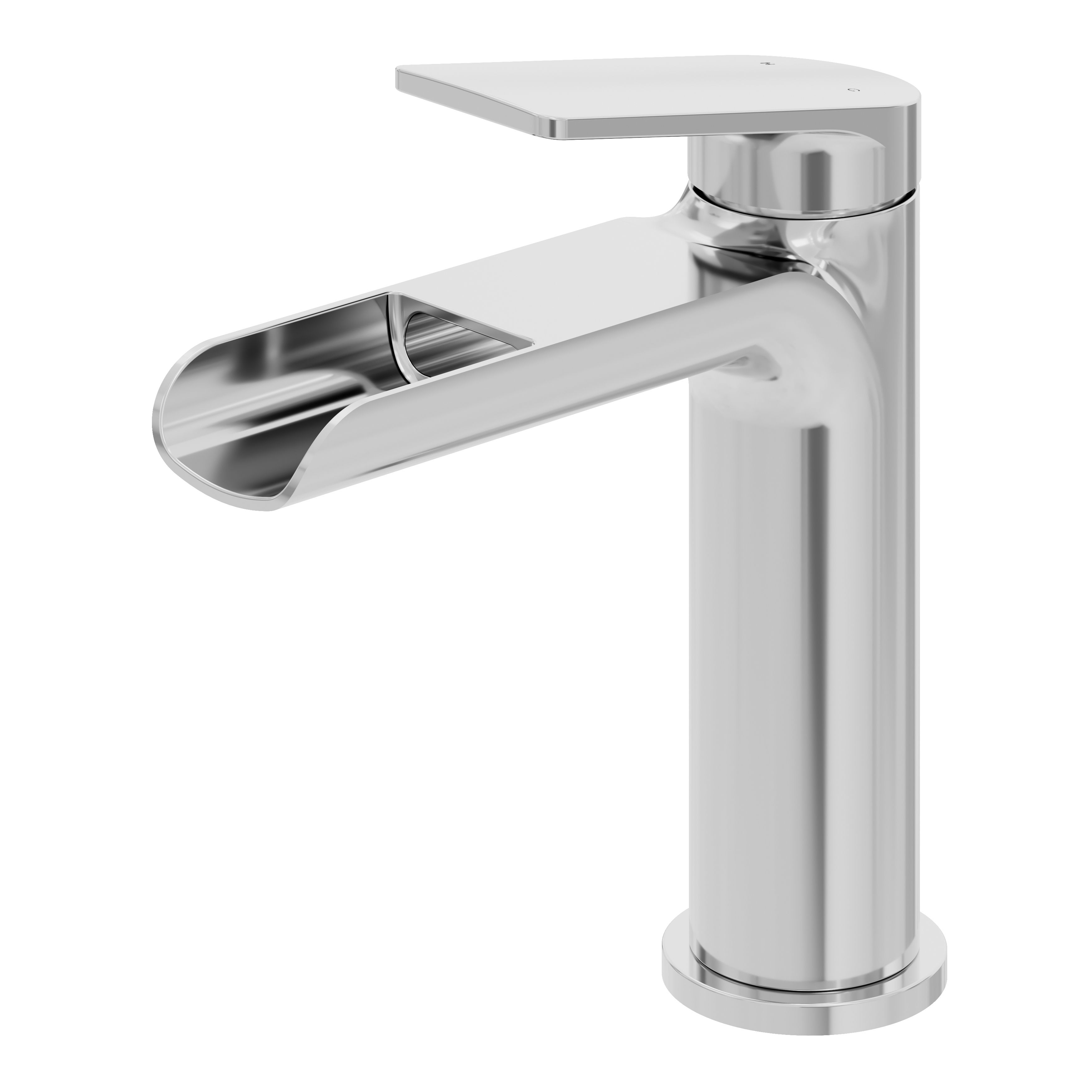 GoodHome Ajeeta Medium Gloss Chrome effect Round Manual Basin Mixer Tap