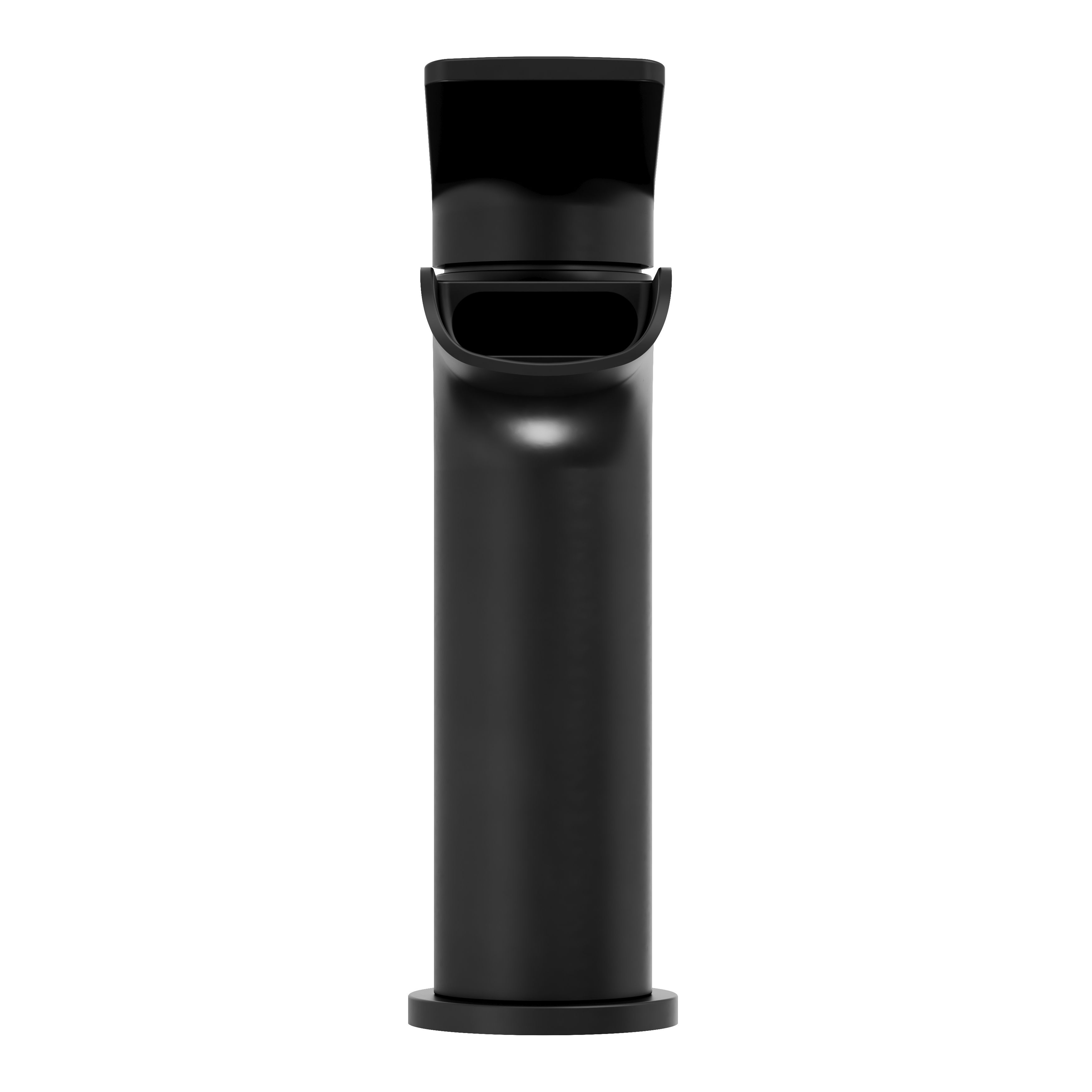 GoodHome Ajeeta Medium Matt Black Round Manual Basin Mixer Tap - 3