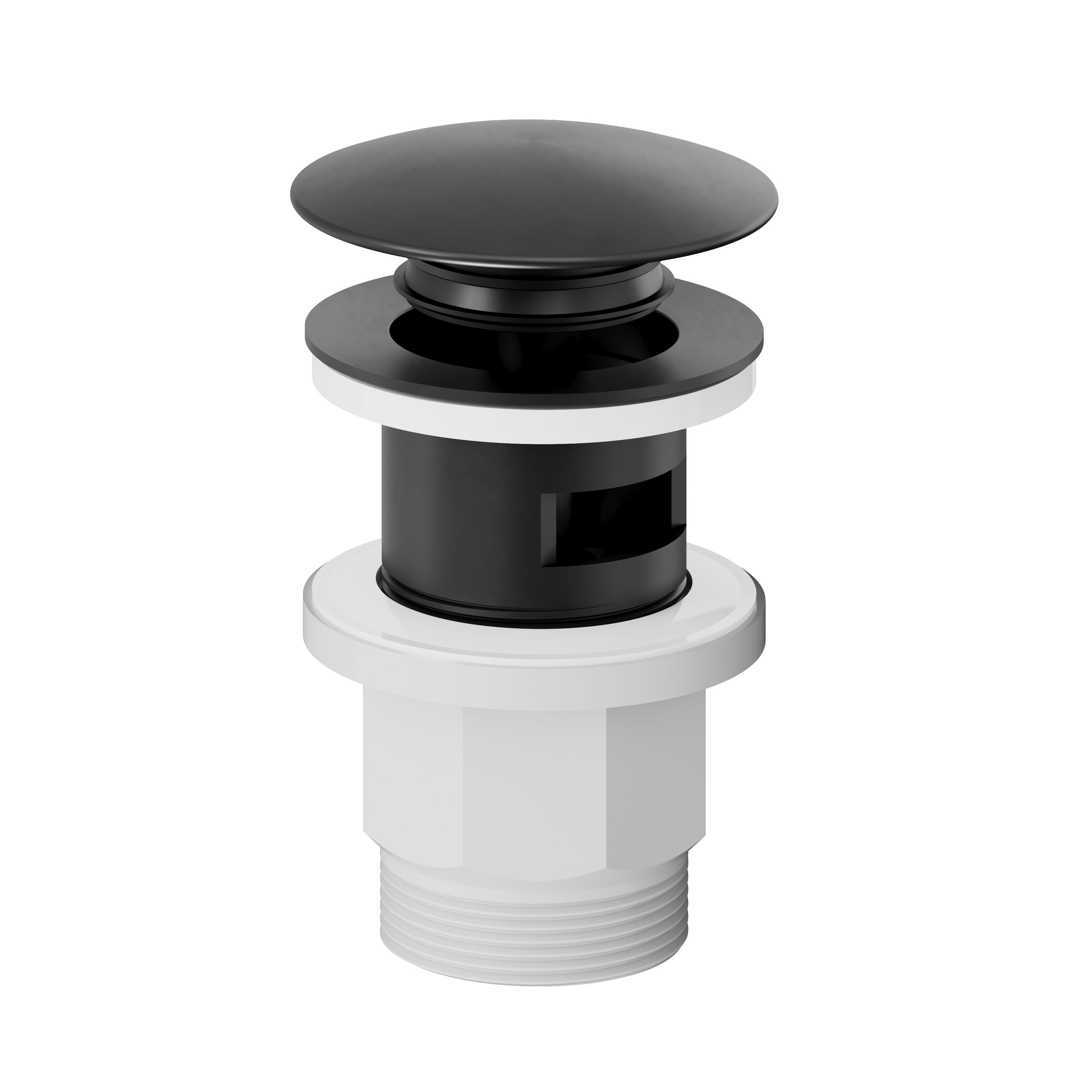 GoodHome Ajeeta Medium Matt Black Round Manual Basin Mixer Tap - 5